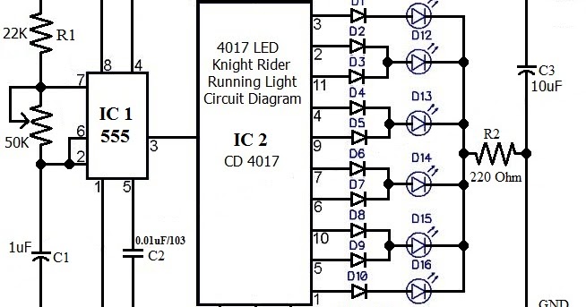 4017ic: Knight Rider Lights Project