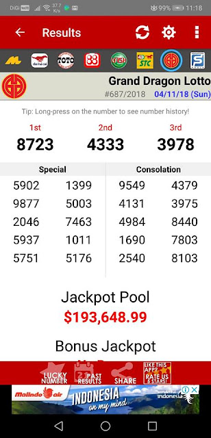 Grand dragon lotto today result