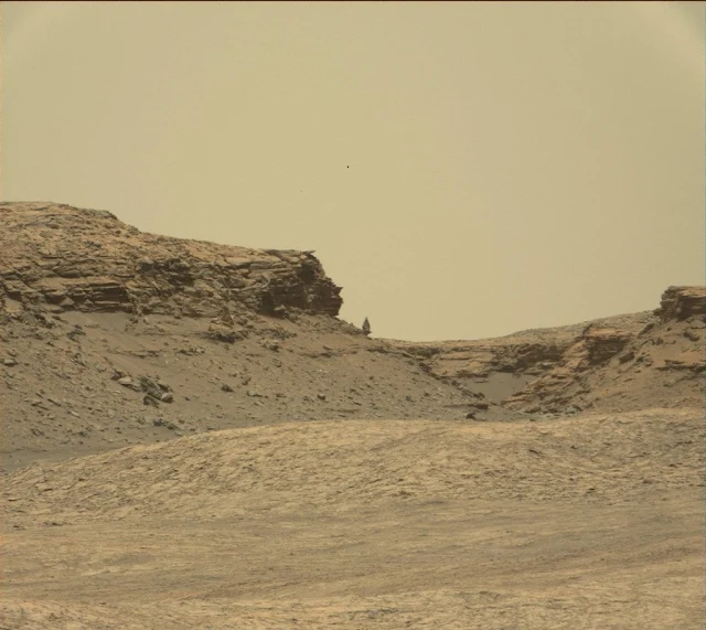 This is the Mars Rover photo I zoomed in to and saw the UFO.