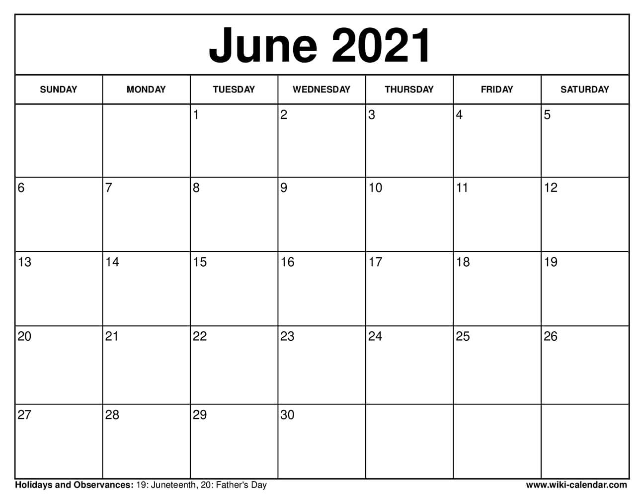 Free Printable Calendar 2022: Free Printable Calendar June