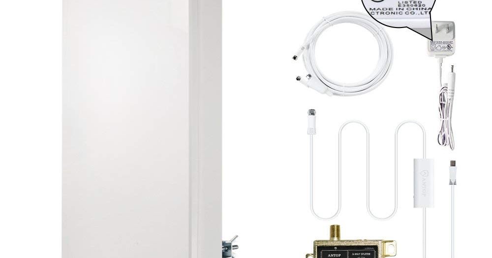 "REVIEW" ANTOP Outdoor Antenna for multiple TVs, 80 Miles Digital TV Antenna Amplified, Rooftop