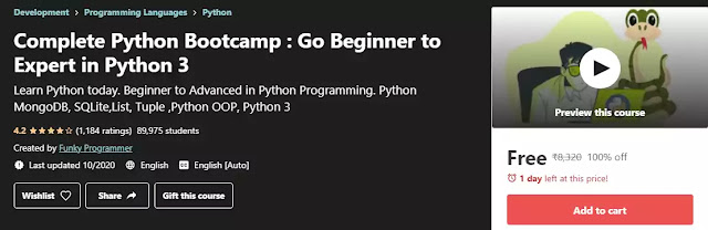 Complete Python Bootcamp: Go Beginner to Expert in Python