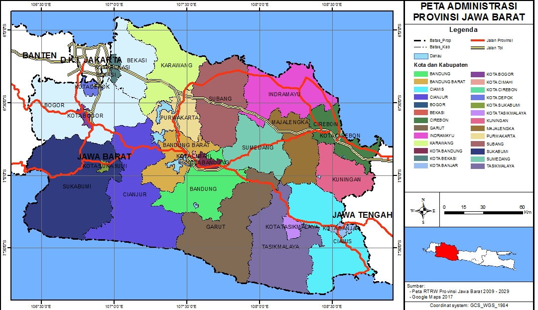 Batas Administrasi Jawa Barat ~ NeededThing