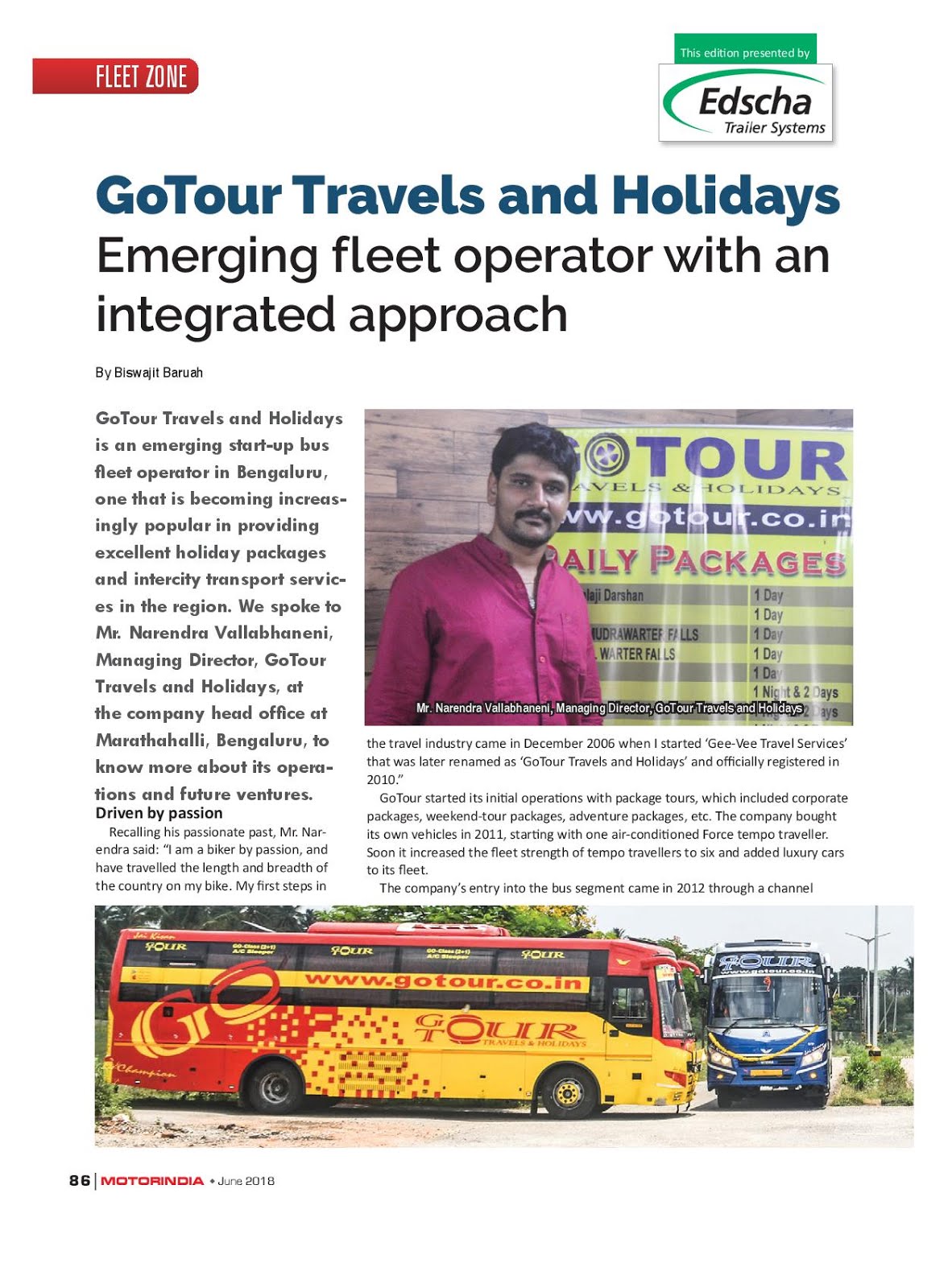 MOTOR INDIA ARTICLE 27 : GO TOUR