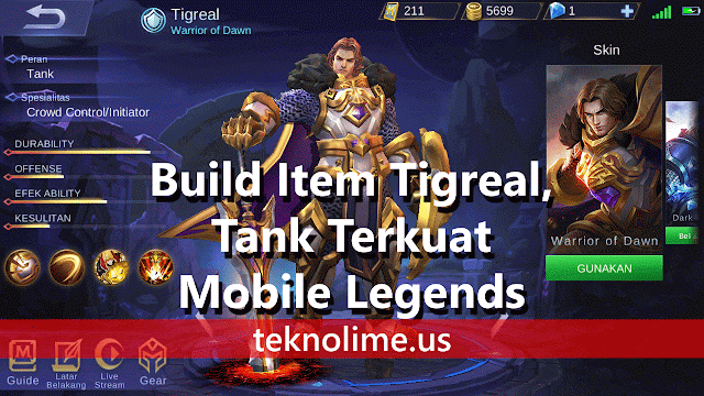 Build Item Tigreal, Tank dengan Defense Terkuat