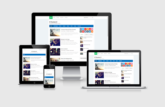 G Vusion 2 Update Responsive Blogger Template