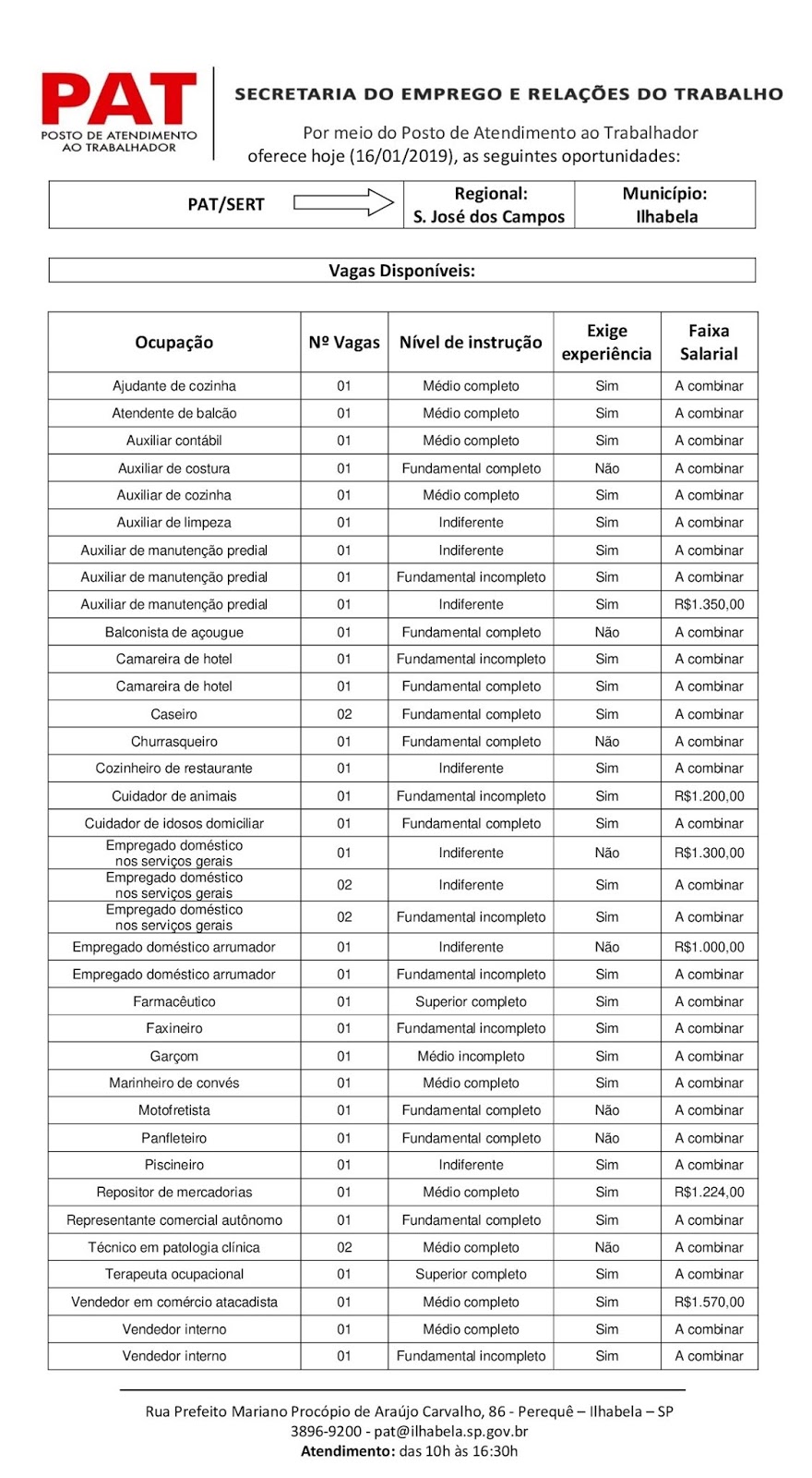 Tabela De Preço De Costura 2019