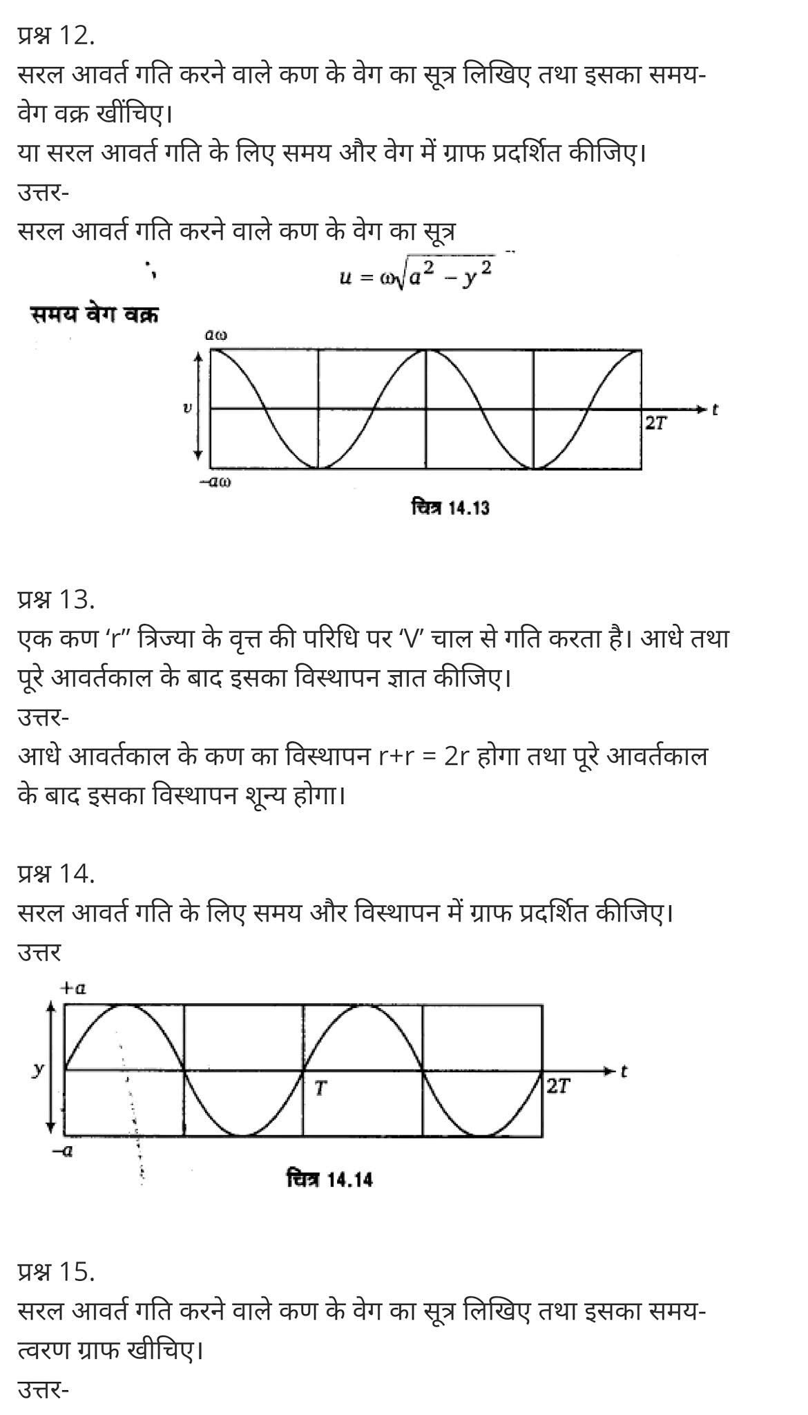 कक्षा 11 भौतिक विज्ञान अध्याय 14 के नोट्स हिंदी Vidfom Elearning