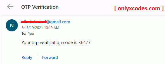 OTP verification HTML template