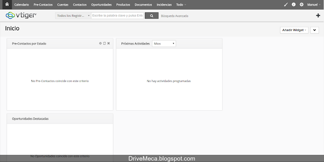 DriveMeca instalando y configurando Vtiger CRM paso a paso