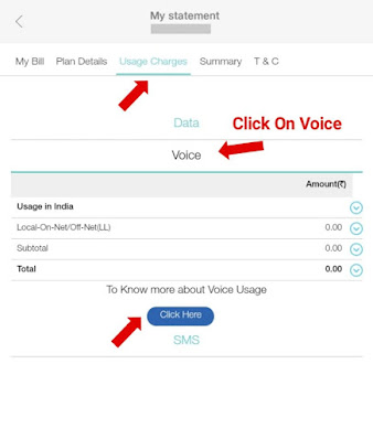 Jio outgoing call details