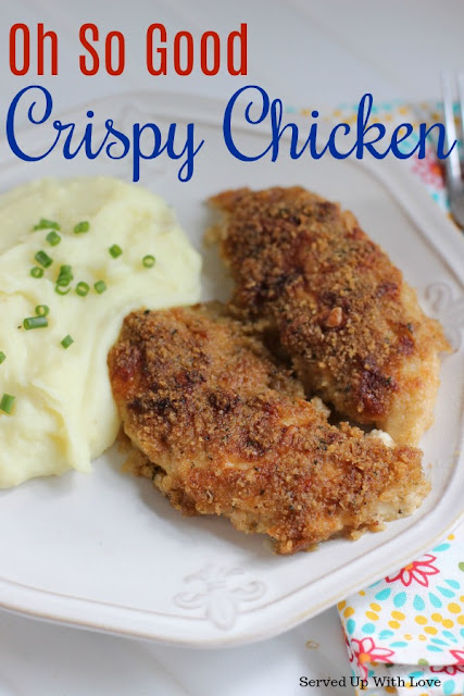 Oh So Good Crispy Chicken recipe from Served Up With Love
