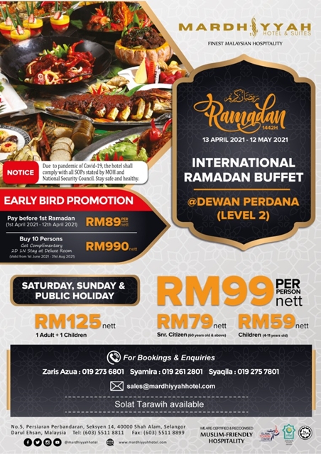 Tenera hotel buffet ramadhan