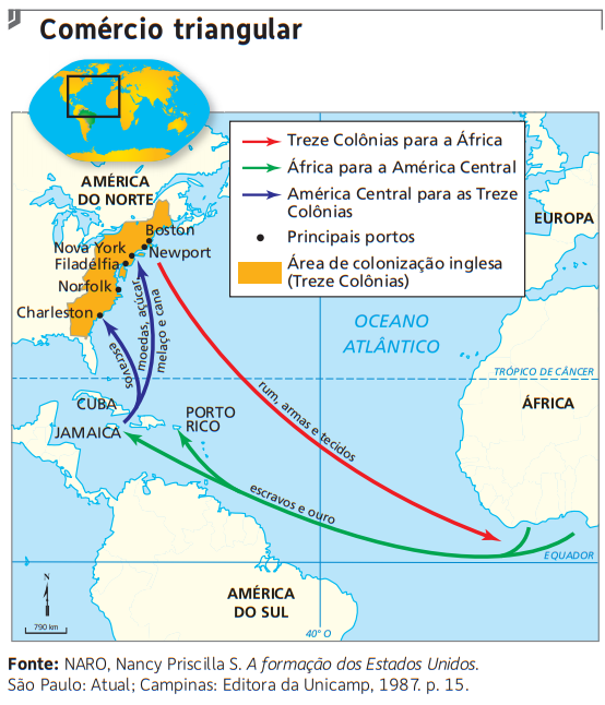 Blog de Geografia Mapa Comércio triangular Blog de Geografia Mapa Comércio triangular