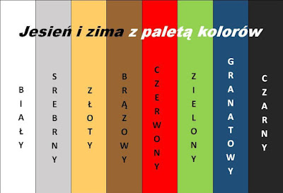 Jesień i zima z paletą kolorów