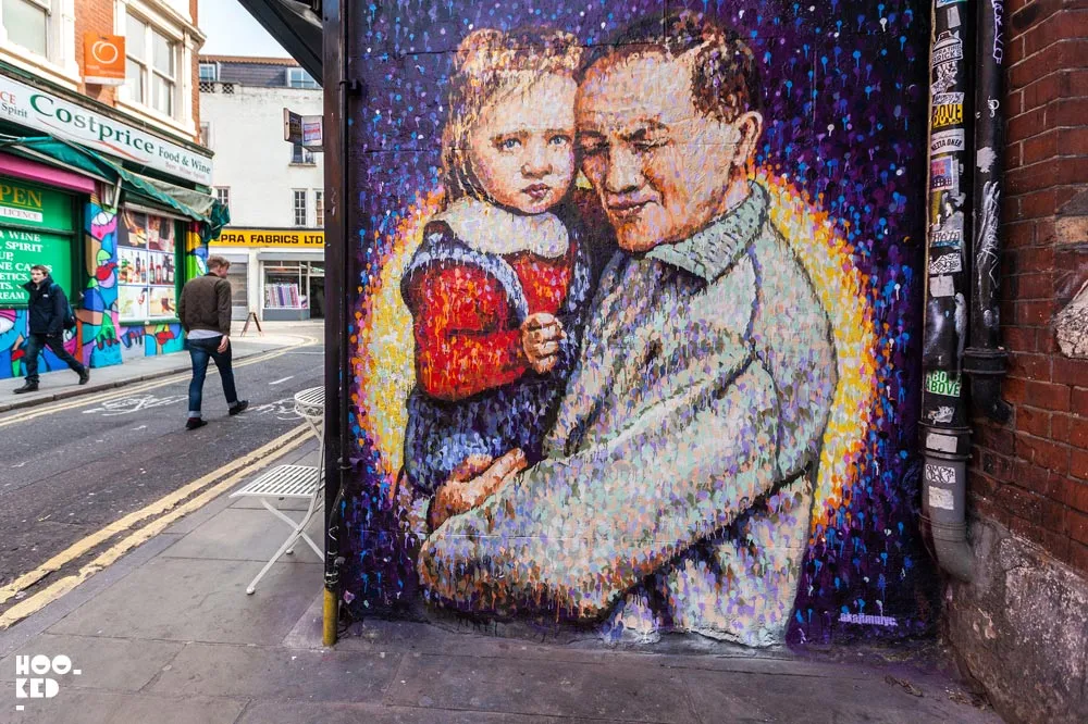 Jimmy C aka James Cochran - Brick Lane Street Art on Fashion Street, London Jimmy C aka James Cochran - Brick Lane Street Art on Fashion Street, London