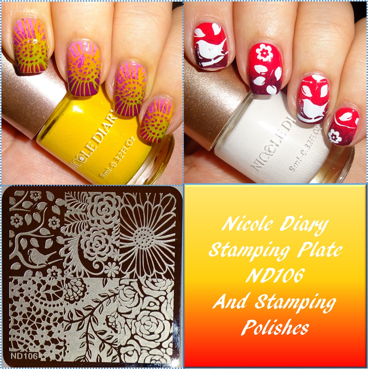 Wendy's Delights: Nicole Diary Stamping Polishes and Stamping Plate ND106