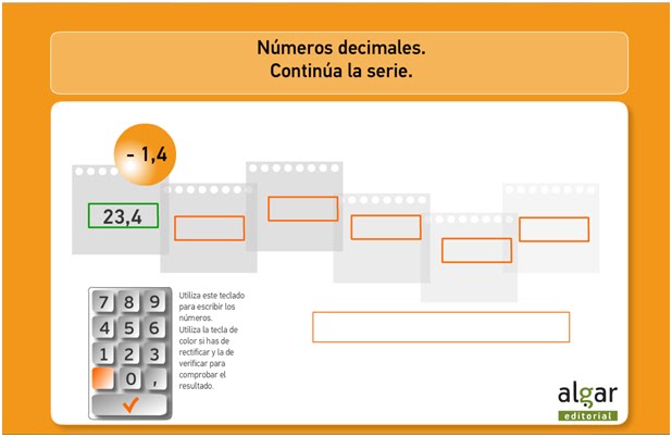 Series con números decimales