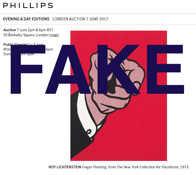 Fake Finger Pointing, withdrawn Phillips London, June 7, 2017