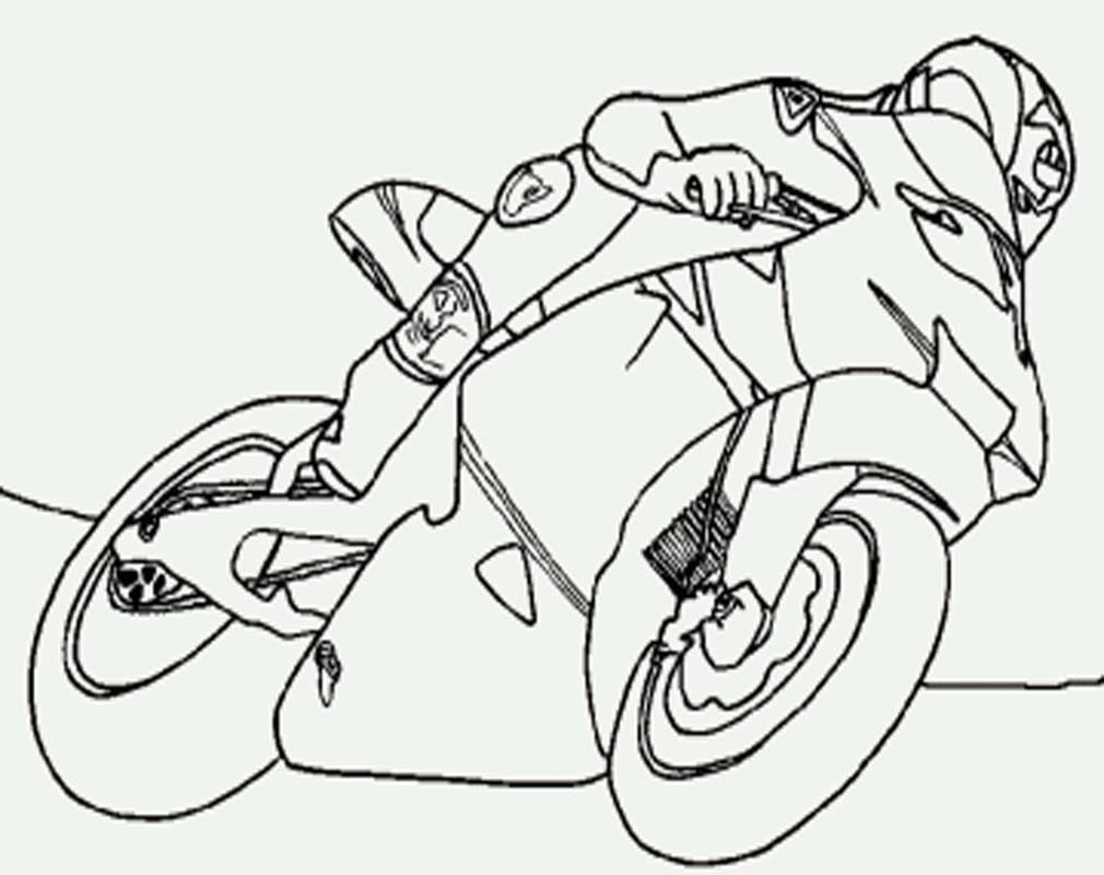  Gambar Sepeda Motor Untuk Mewarnai Terunik Gentong 