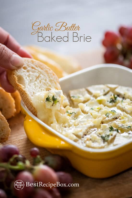 GARLIC BUTTER BAKED BRIE CookSep