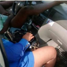 Graphic photos of the lovers who were found dead inside a car in Ogba, Ikeja