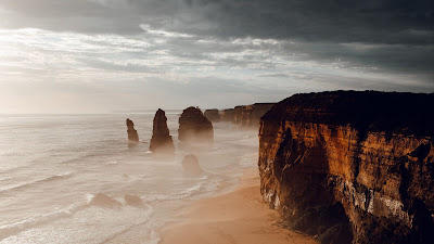 Wallpaper Beautiful View Cliff Near Sea