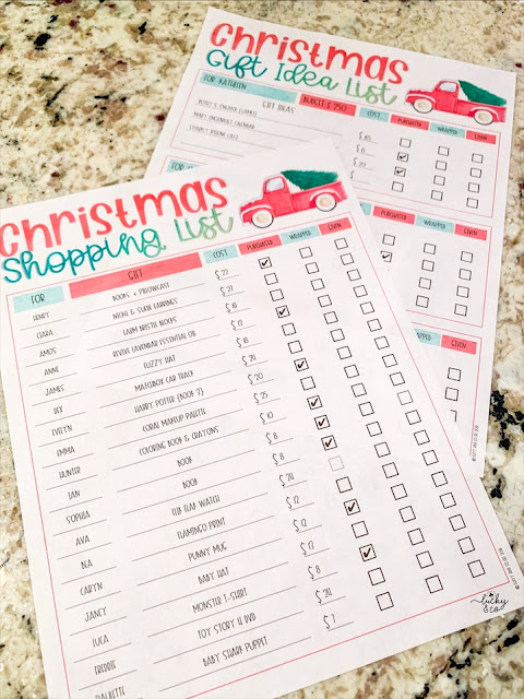 Make Christmas Shopping List easily with this FREE editable Editable Christmas Shopping and Gift Life | Lucky & Co Life {FREEBIE}