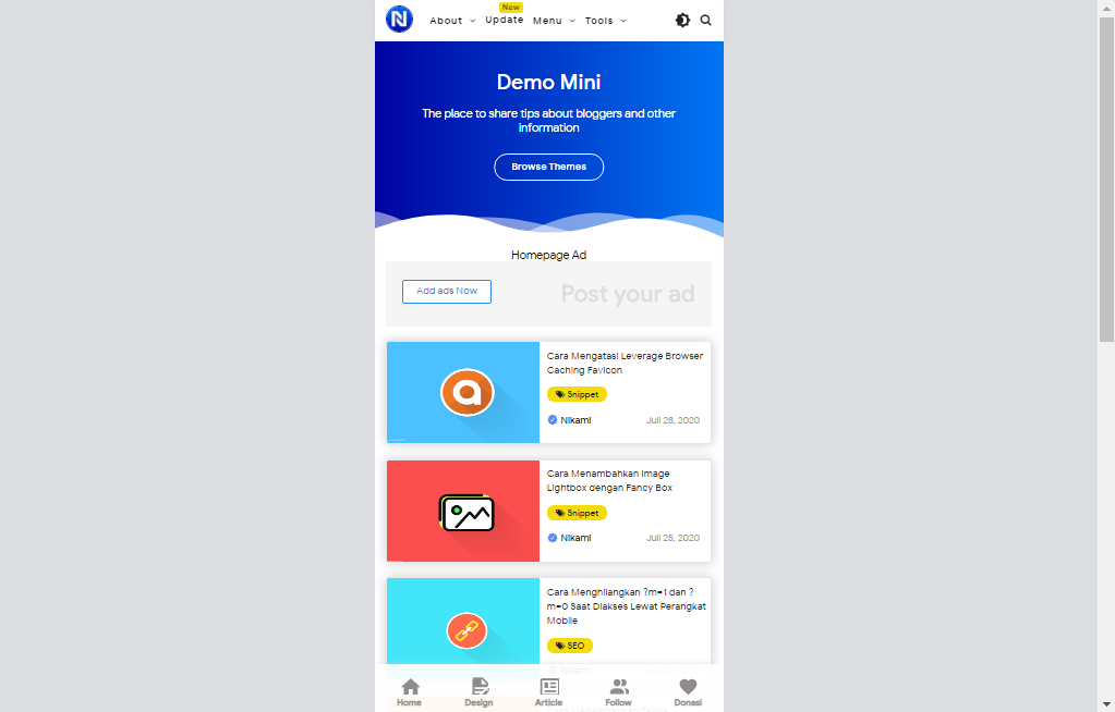 Invert Mini 480 Pro Premium Blogger Template
