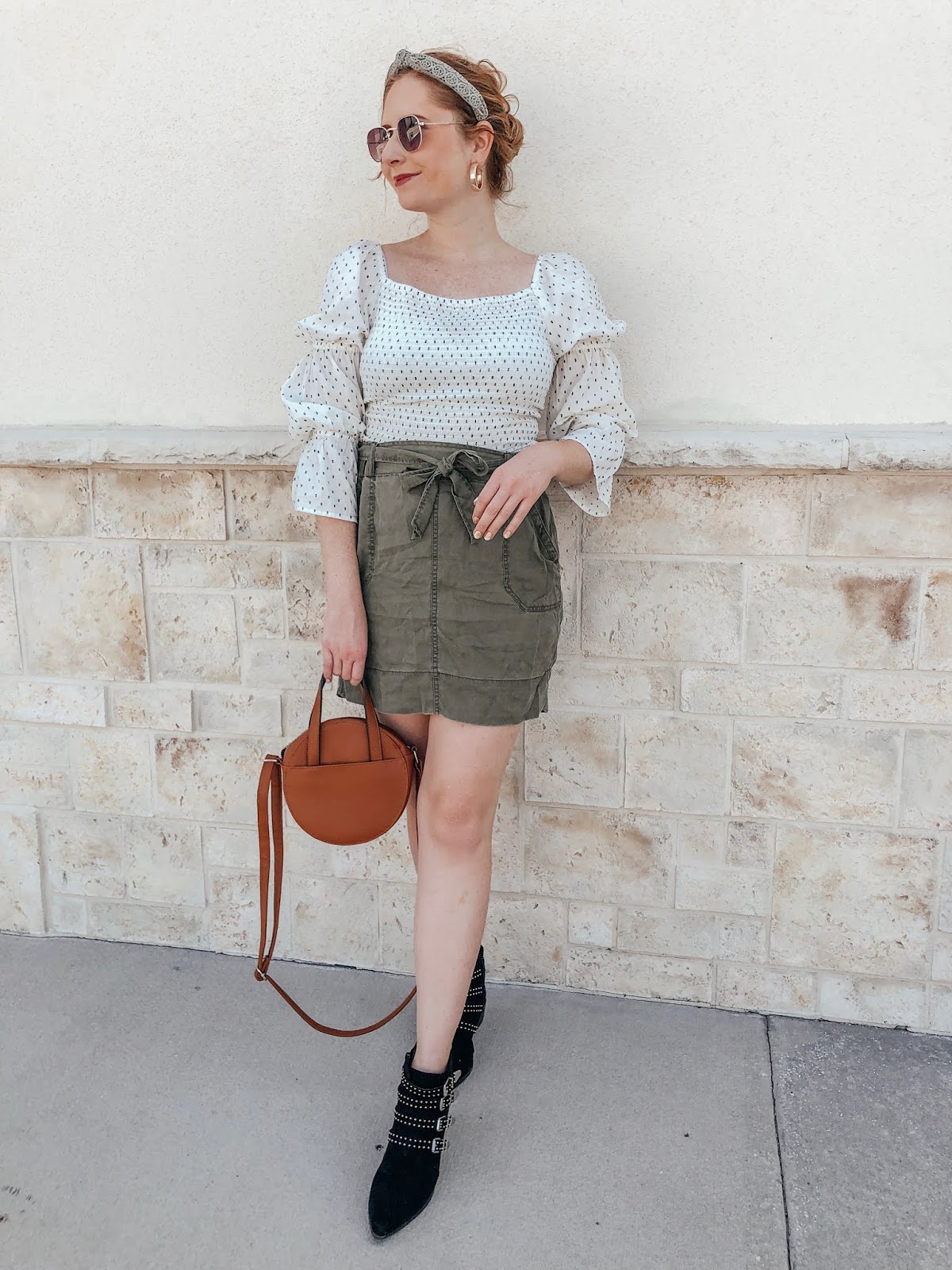 a.n.a Womens Square Neck Long Sleeve Blouse | Affordable by Amanda Instagram Outfit Recap