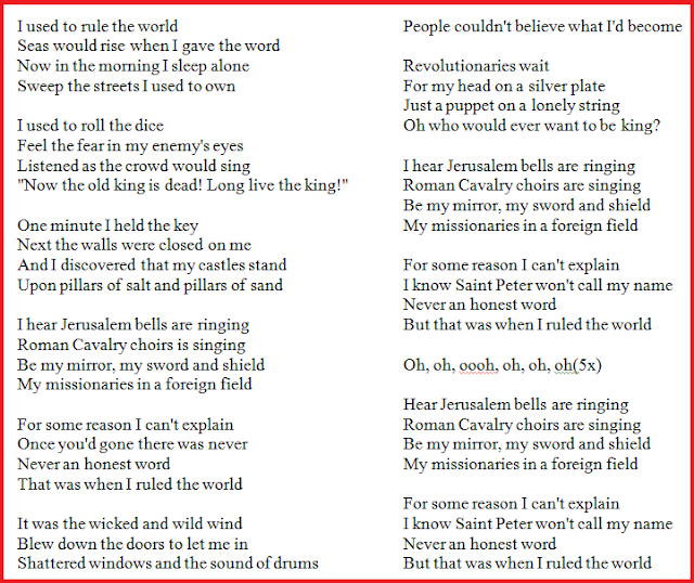 Pop Culture COLDPLAY VIVA LA VIDA