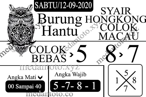 Syair HK Malam Ini Sabtu 12092020 Prediksi HK Malam