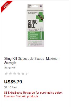 Sting-Kill Disposable Swabs Maximum Strength 