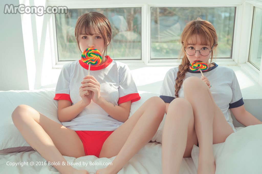 BoLoli 2017-04-07 Vol.042: Models Xia Mei Jiang (夏 美 酱) and Liu You Qi Sevenbaby (柳 侑 绮 Sevenbaby) (51 photos) photo 1-9