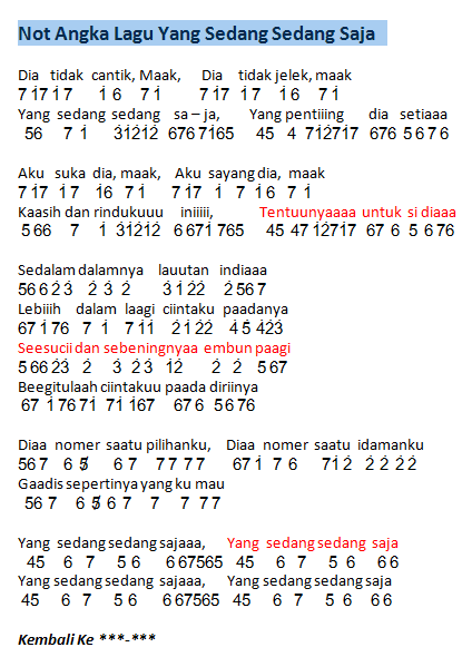 Sedang yang chord sedang saja Chord Gitar