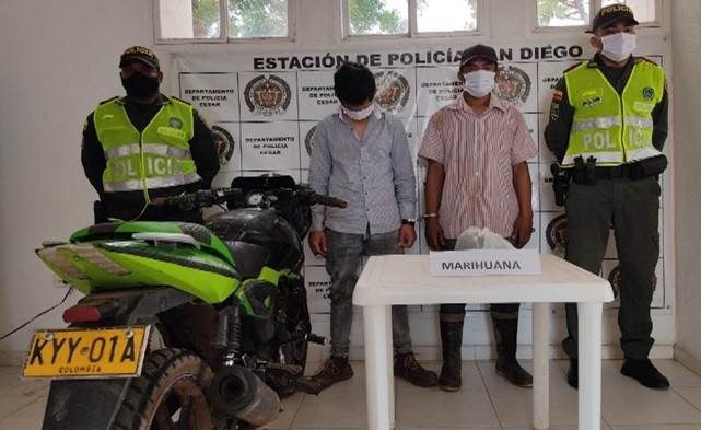 Policía de Cesar combate acción delincuencial en Valledupar, Bosconia y San Diego 2 poli