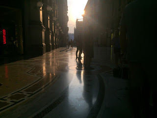 Galleria Vittorio Emanuele la luce del tramonto