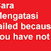 Cara Mengatasi failed because you have not purcahse the apps saat download game android