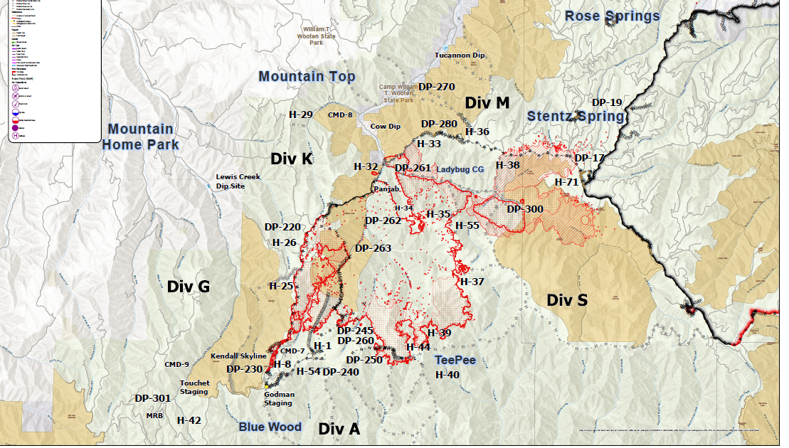 Blue Mountain Fire Information Green Ridge and Lick Creek Update