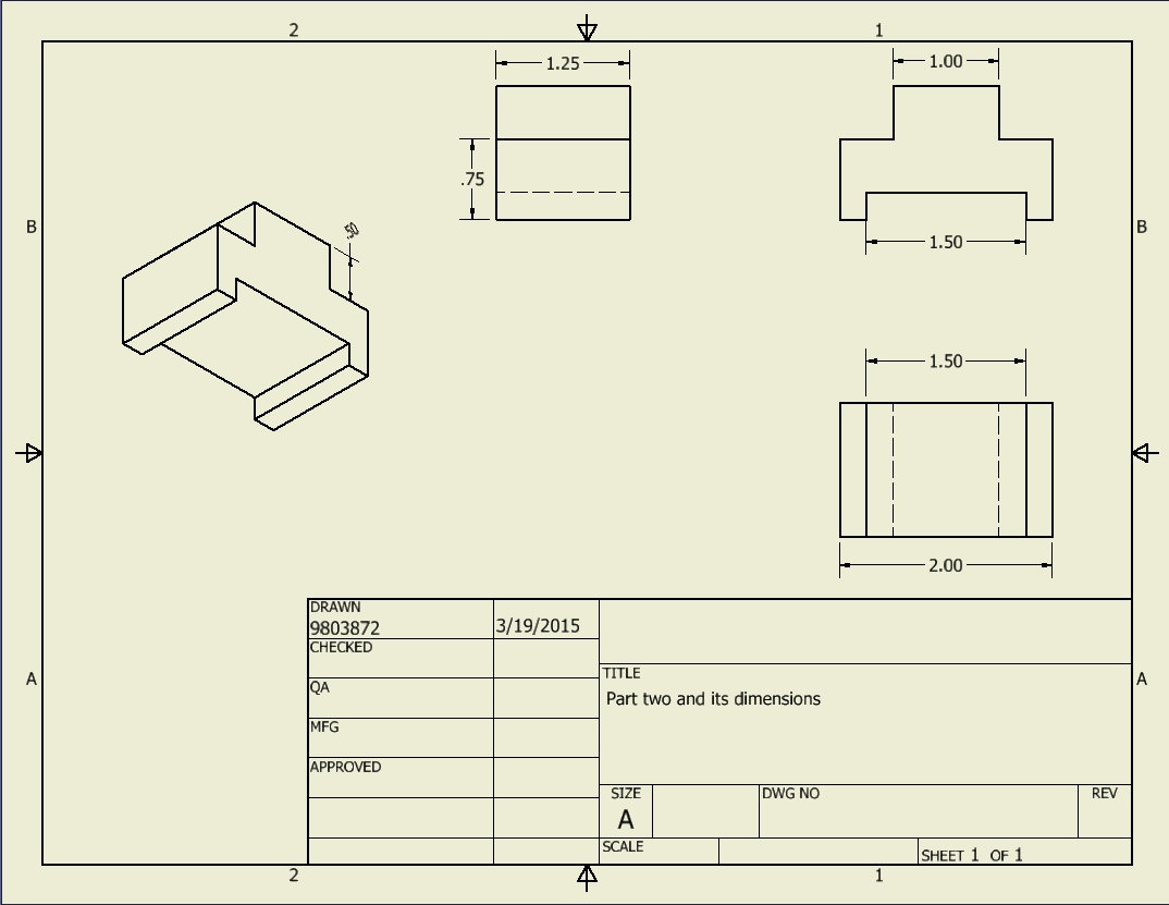 PLTW 7.1 Dimensioning Standards
