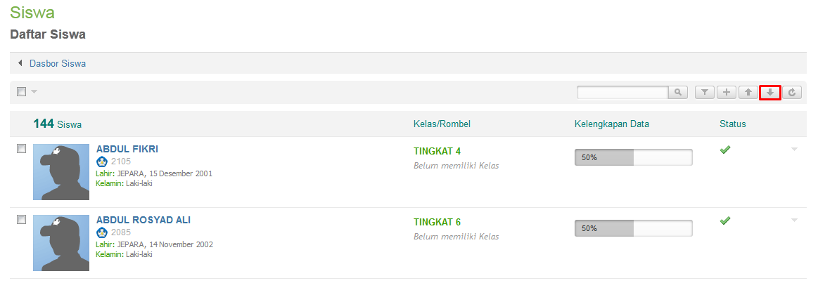 Menambah/Meluluskan Siswa PADAMU NEGERI dengan mudah
