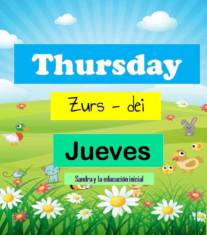 LOS DÍAS DE LA SEMANA EN INGLÉS Y ESPAÑOL