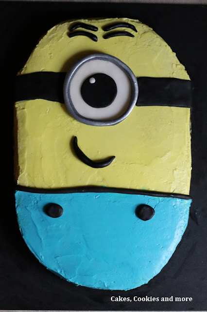 Minions Torte mit Buttercreme und Fondant