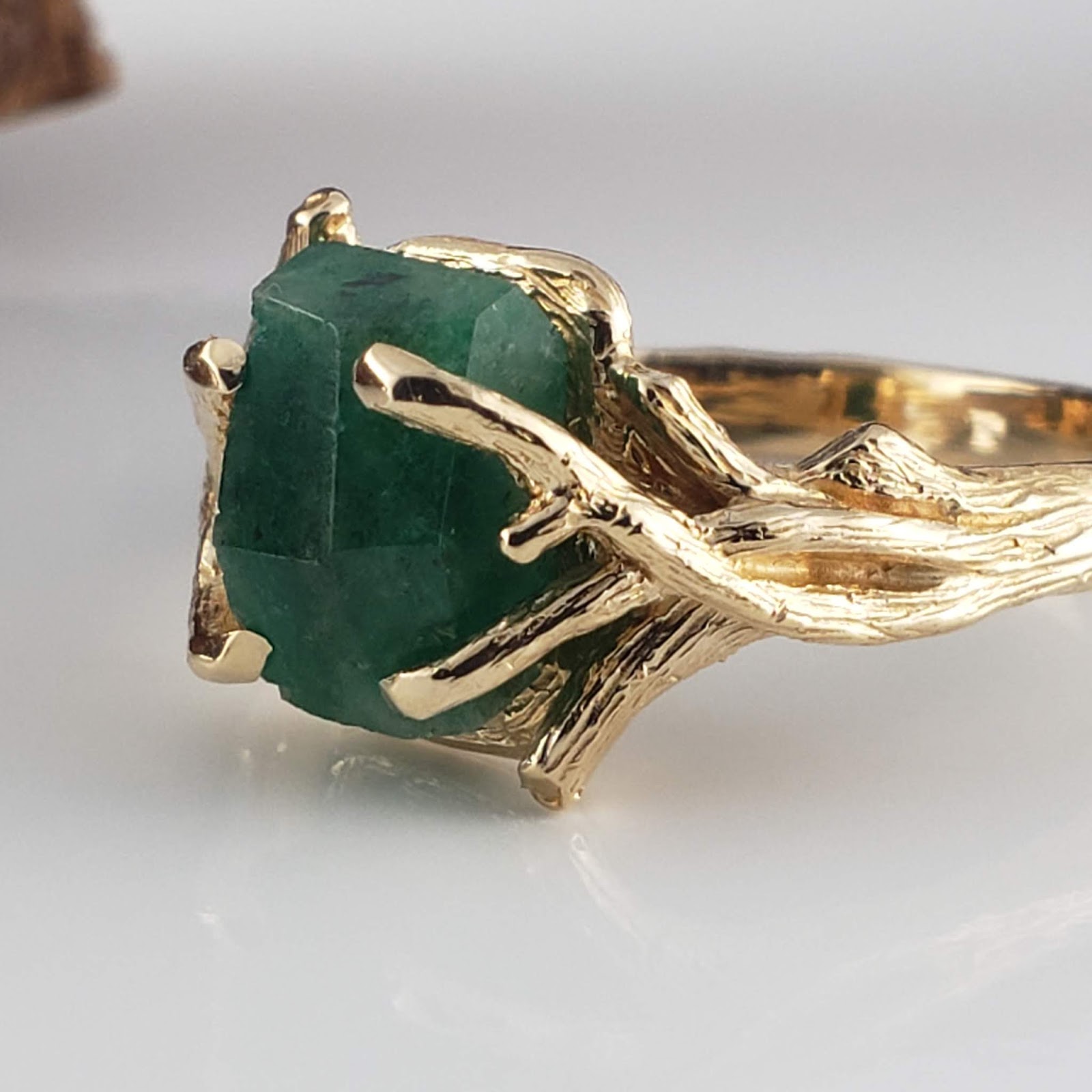 Dawn Vertrees Raw Uncut Rough Engagement Wedding Rings: Rough Emerald ...