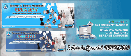 Download 3 Desain Spanduk Sukses UNBK 2019