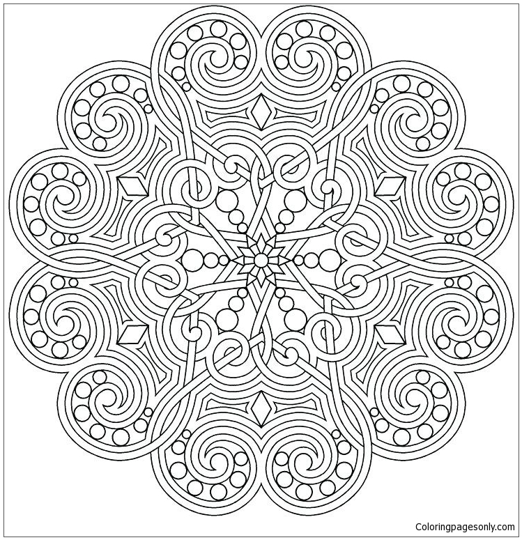Advanced Mandala Coloring Pages - Advanced Mandala 2 Coloring Page Free Coloring Pages Online 