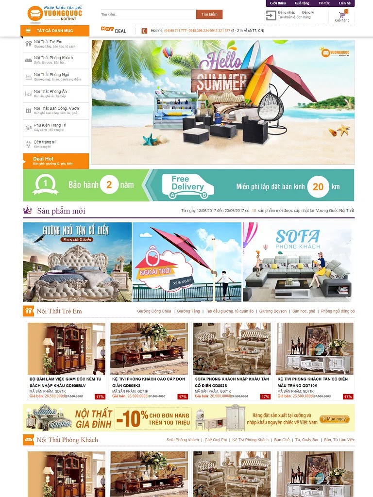 Template blogspot bán hàng siêu thị nội thất đẹp