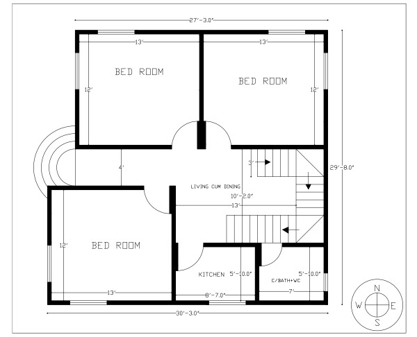 Low Budget 3Bhk Simple House Design | Cost Estimates