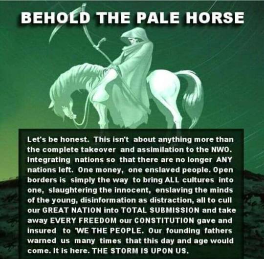 90 Miles From Tyranny Behold The Pale Horse...