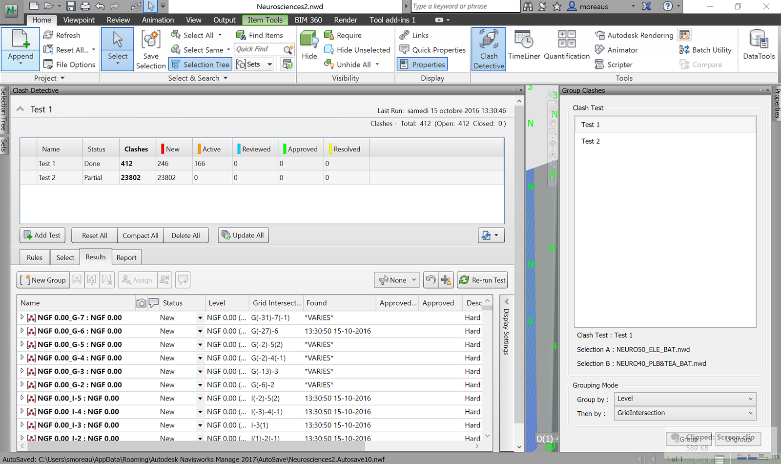 Group Clashes Add-in Version 1.1 for Navisworks Manage – Revit news